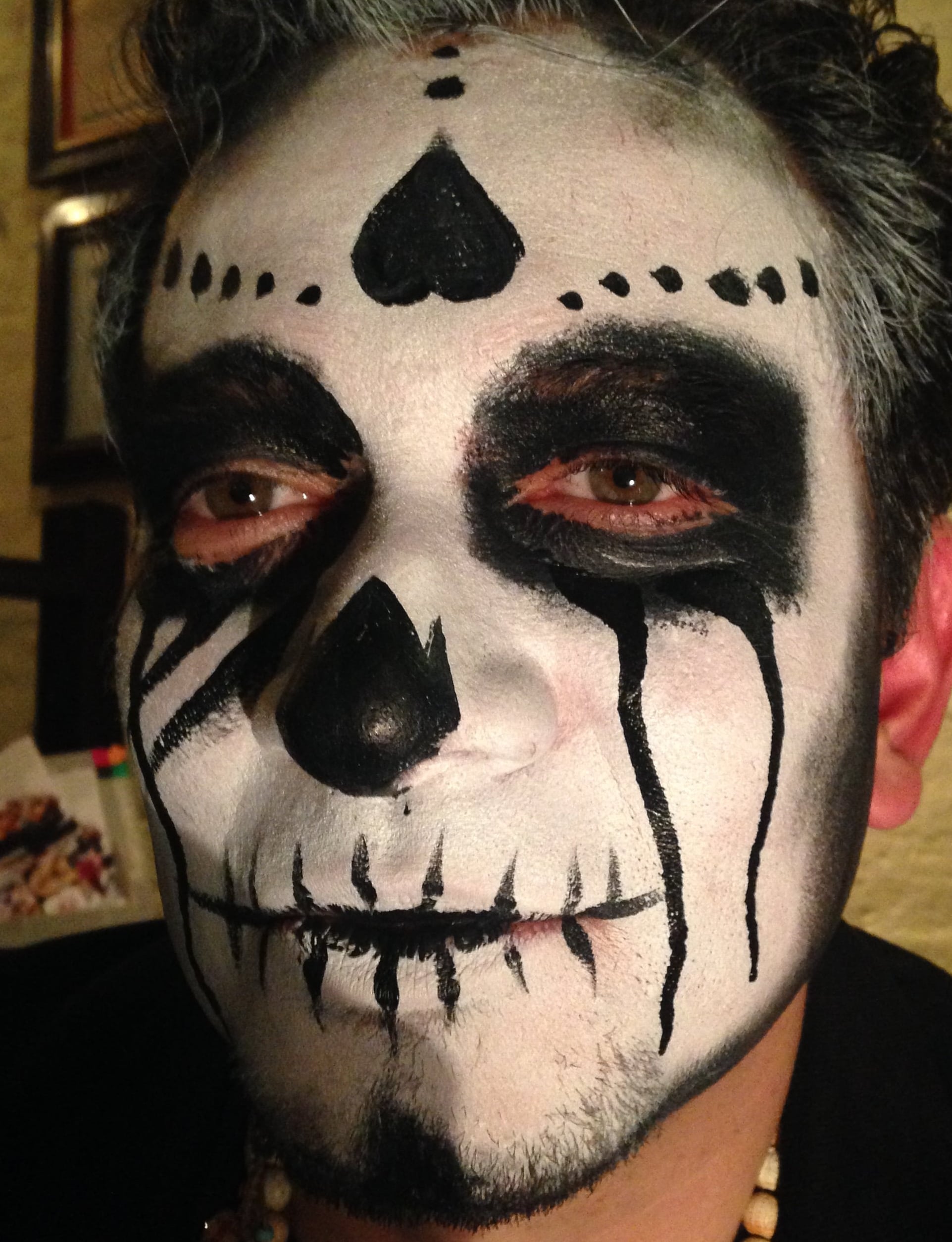 Male Sugar Skull, Adult face painting