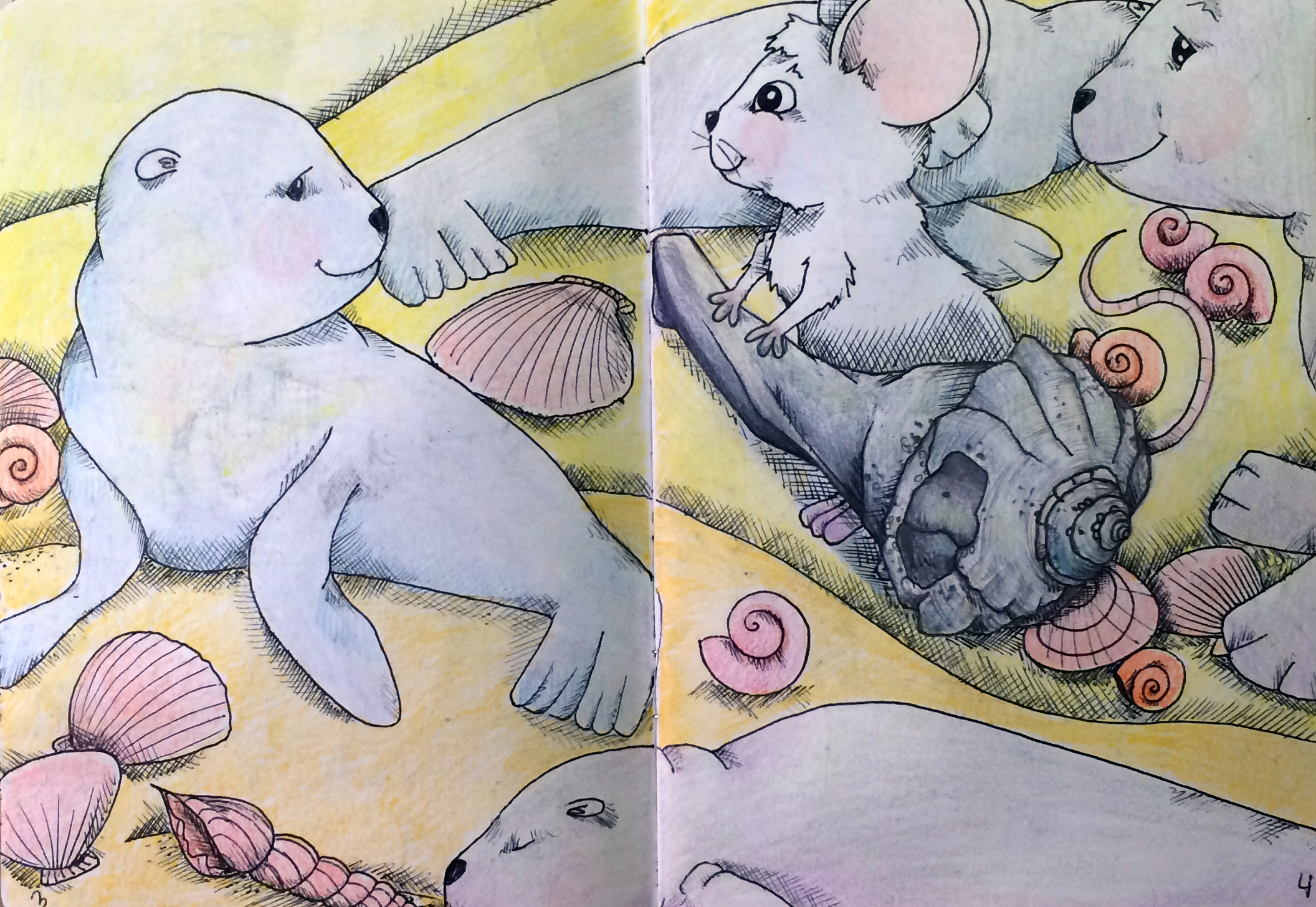 A Mouse & Sea Lion Pups