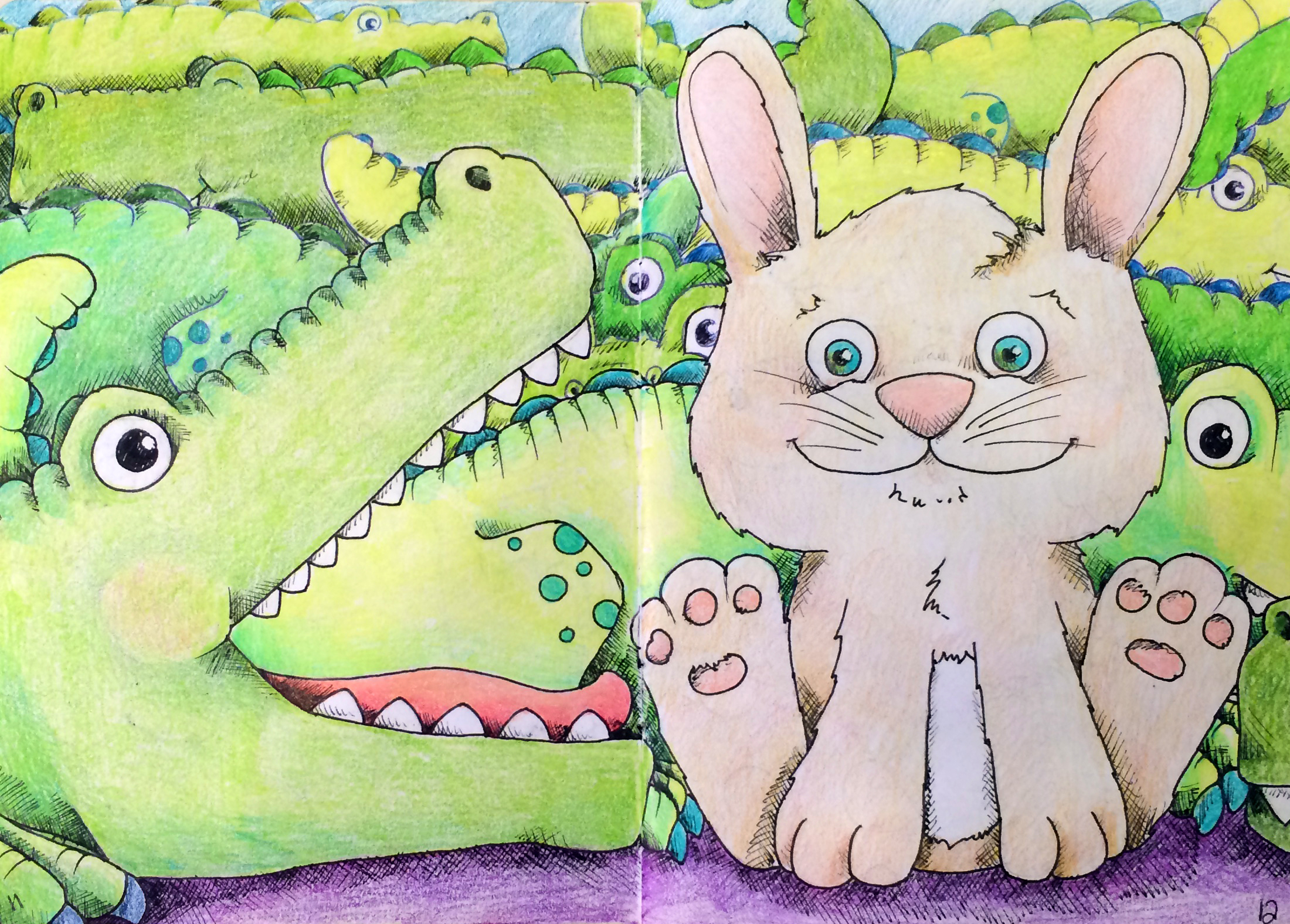 A Bunny in Trouble with the Gators