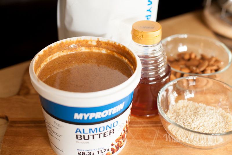  A delicious tub of almond butter 