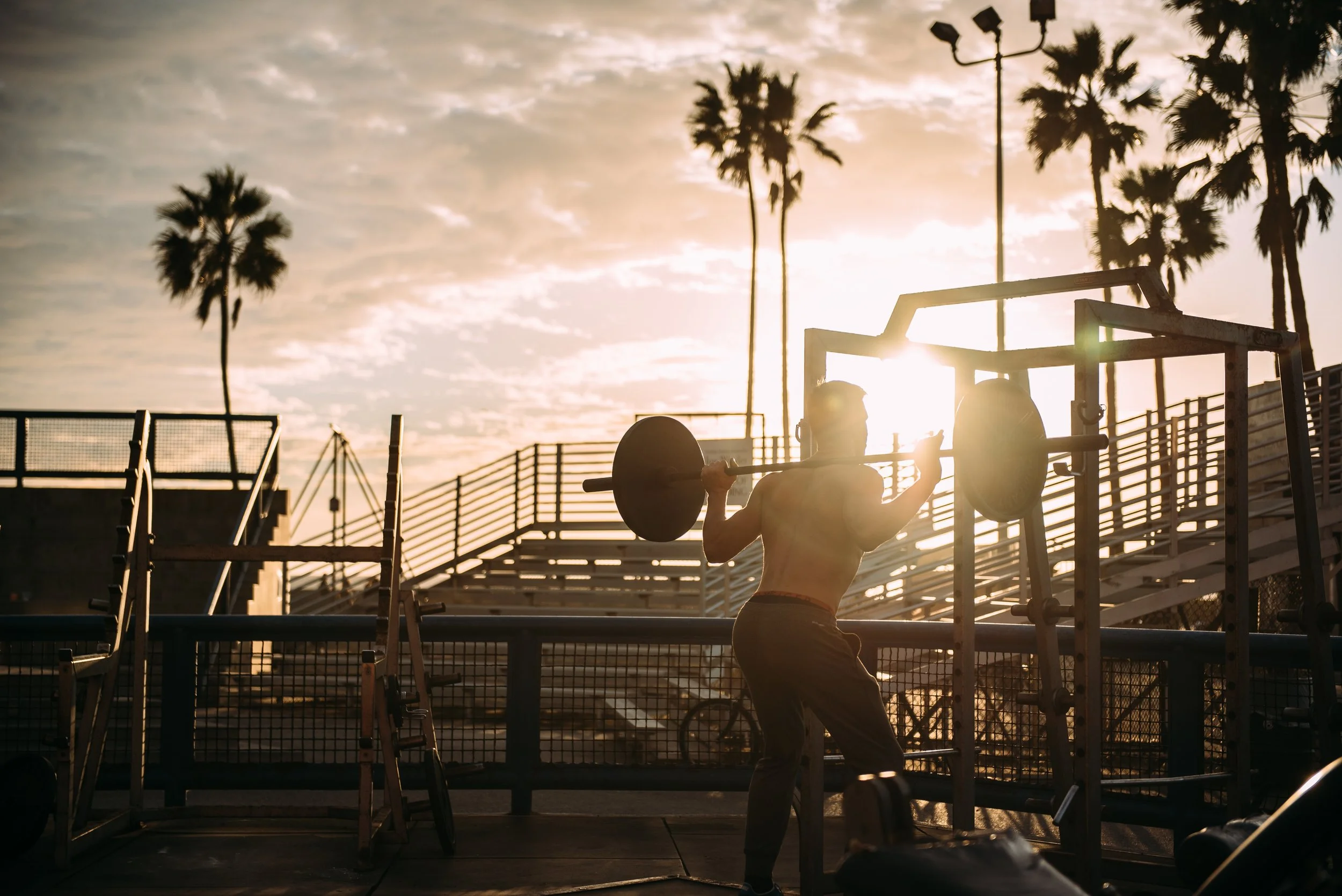 Ben's commute was so much better since he started jogging to work with barbells on his back. Oh, and since he moved from Bradford to LA.