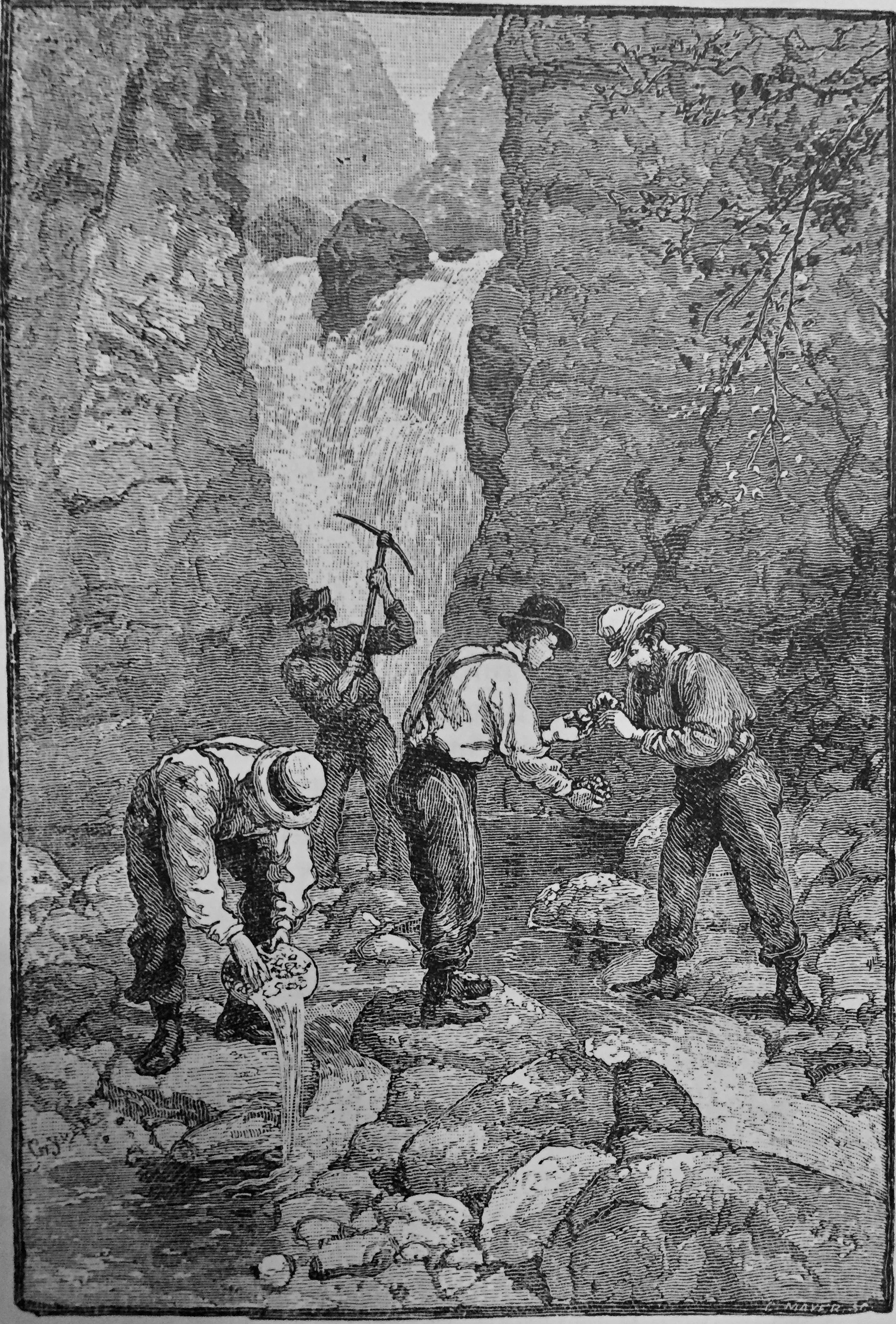 Goldmining in Dahlonega, Georgia in 1879.