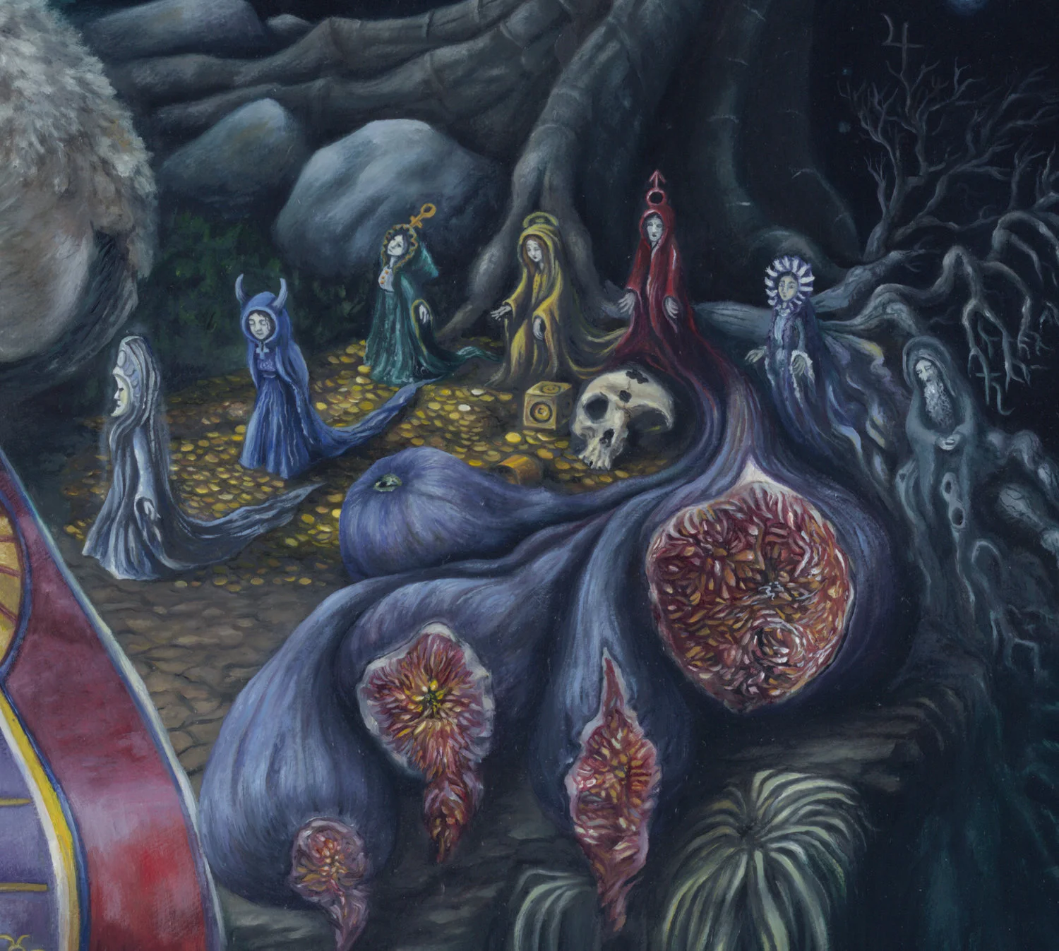 The seven luminaries (planets) on the Path of Venus and the five figs of the five elements.