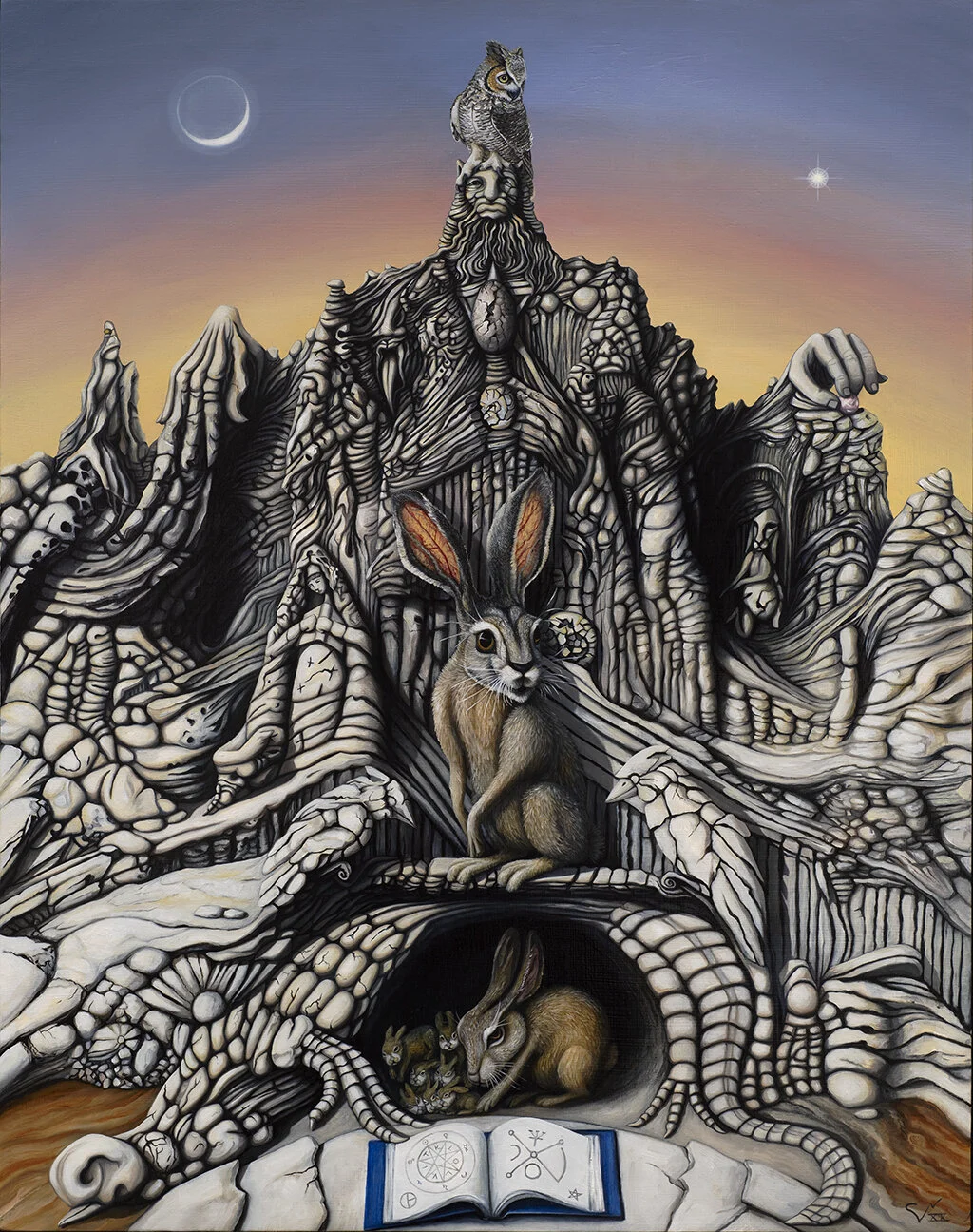 The Book of Blue Vitriol, oil on panel, 2020 (17-3/4” x 22-5/8”)       $2,700