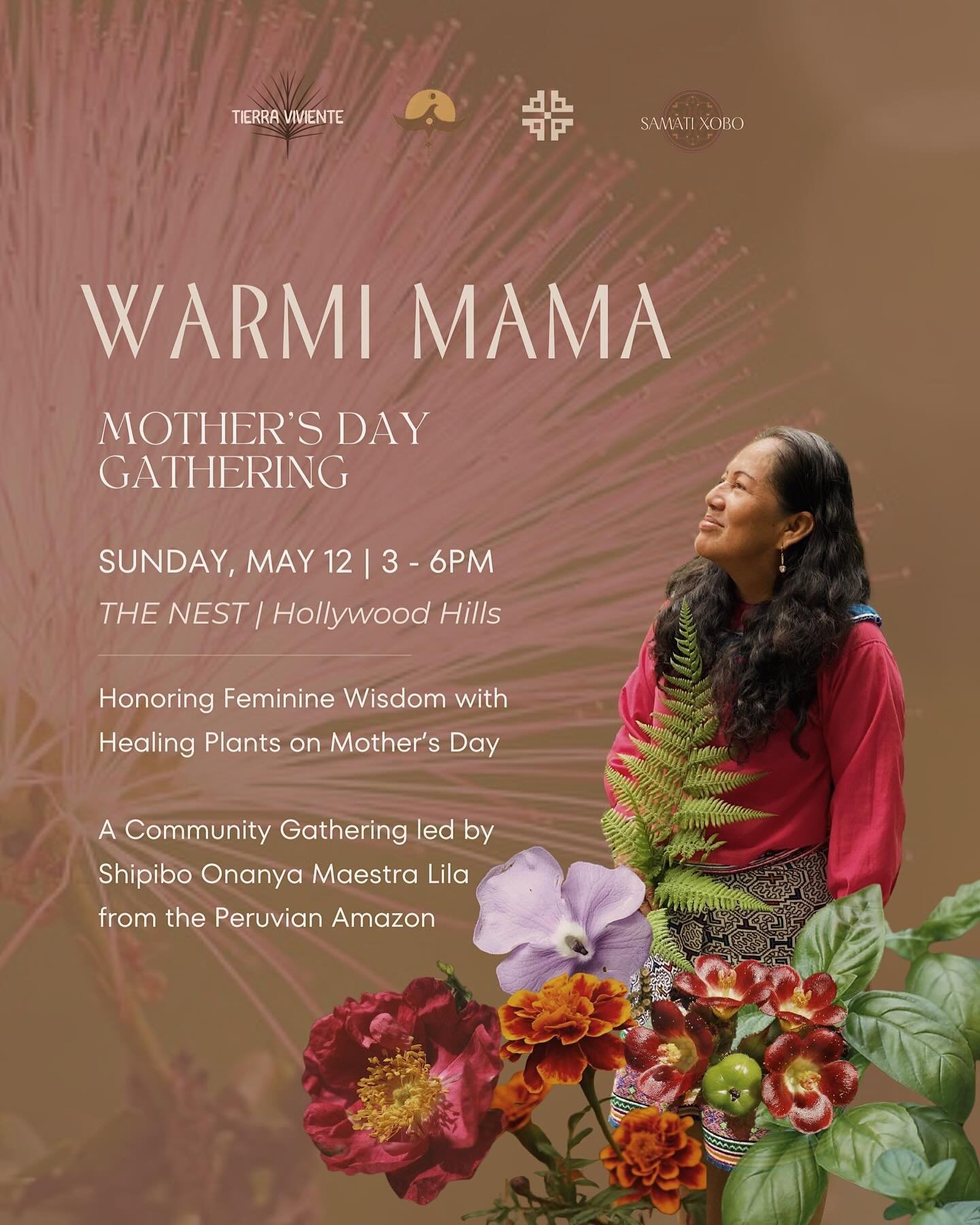 WARMI MAMA 🪷

Mother&rsquo;s Day Gathering | Sunday, May 12 | 3-6pm 
The Nest &bull; Hollywood Hills, CA 

Southern California Community &mdash;&mdash;
We&rsquo;re honored to be offering various opportunities to receive the Masterful work of Shipibo