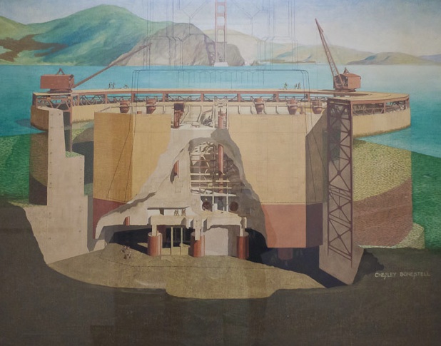 Chesley Bonestell Diagrammatic Study of Pier Caisson and Fender.jpeg
