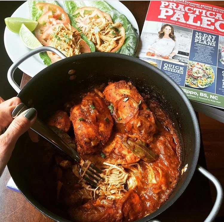 Slow Cooked Salsa Verde Chicken (shared from Practical Paleo 2nd Edition with permission from Diane Sanfilippo of Balanced Bites