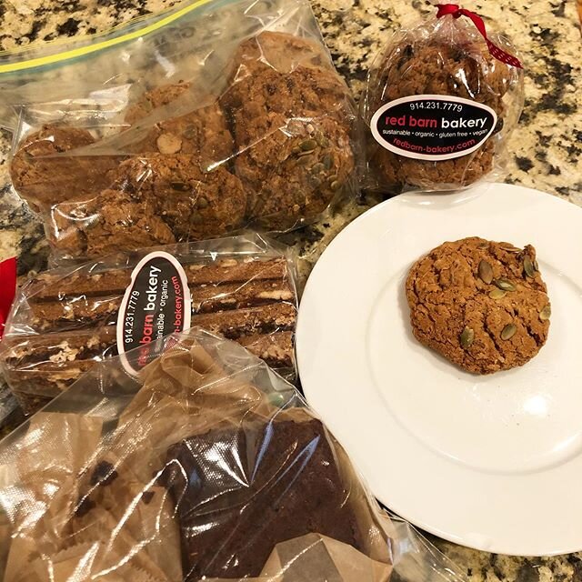Supporting small business and stocking up on my favorite #organic #glutenfree treats 🍪 from @redbarnbakeryny. ❤️ Want some? Email Randell.dodge@gmail.com to place an order for pickup or delivery.  My freezer is well stocked with gluten free breakfas