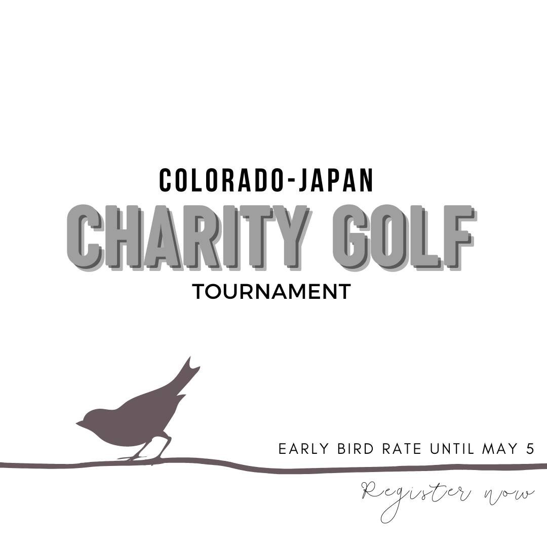 🐦 Act fast and save! Lock in your spot for the 35th Colorado-Japan Charity Golf Tournament at Plum Creek Golf Club on June 5, 2024, and enjoy Early Bird Pricing until May 5th:⁣
⁣
&middot; Foursome: $800⁣
&middot; Individuals: $225⁣
⁣
🌟 Interested i