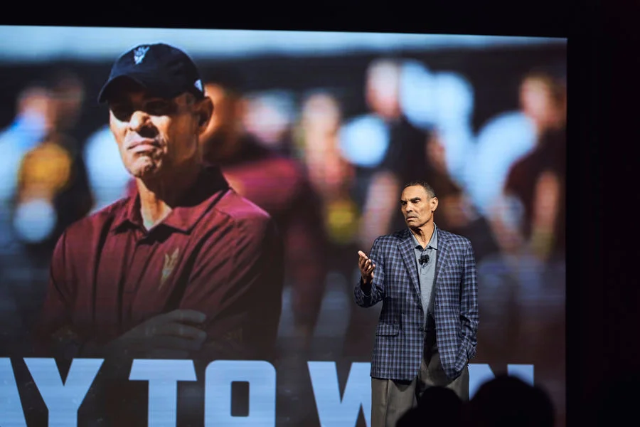 Herm Edwards Speaking at a corporate event