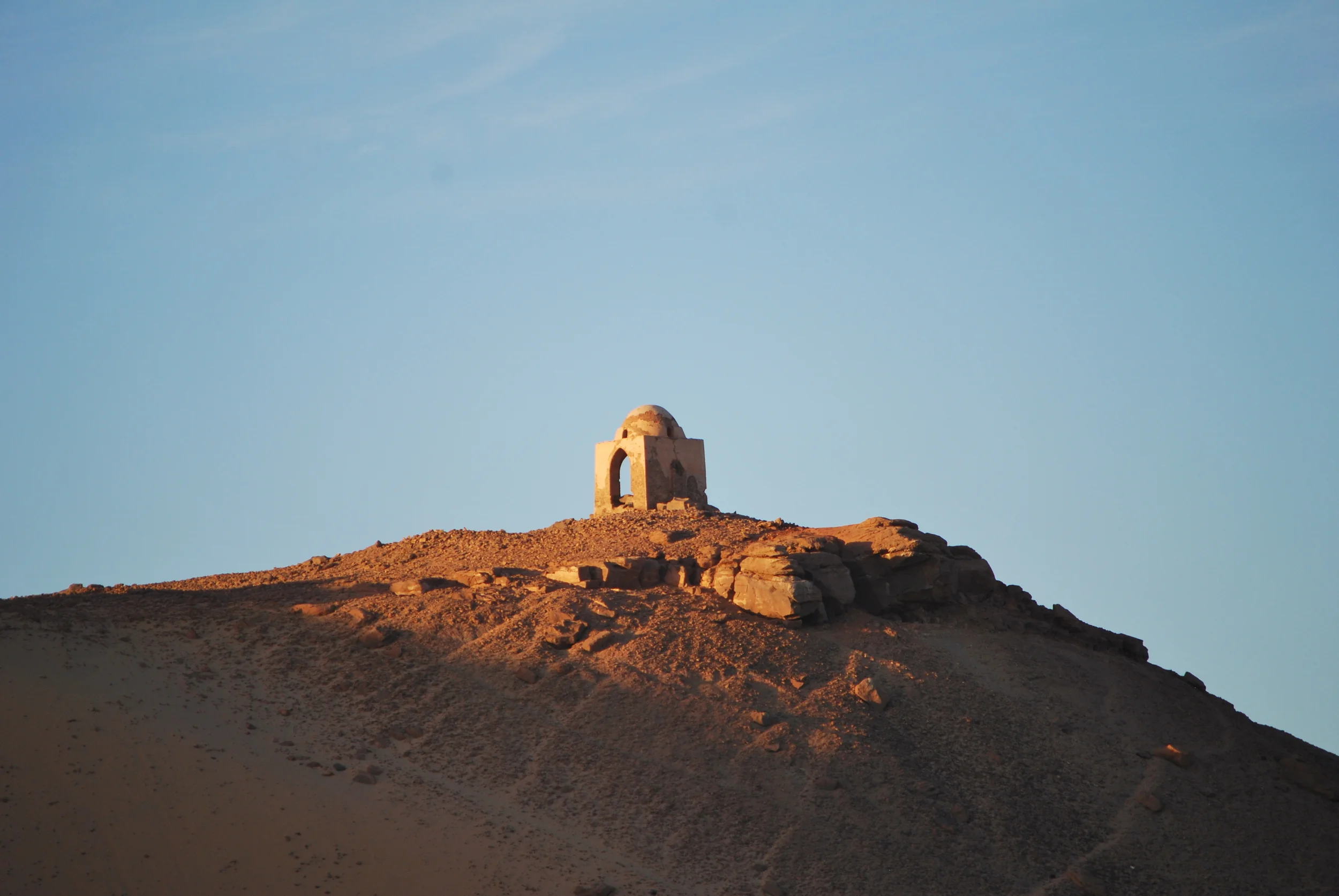 Mosque on Nile Shore, Aswan, Egypt