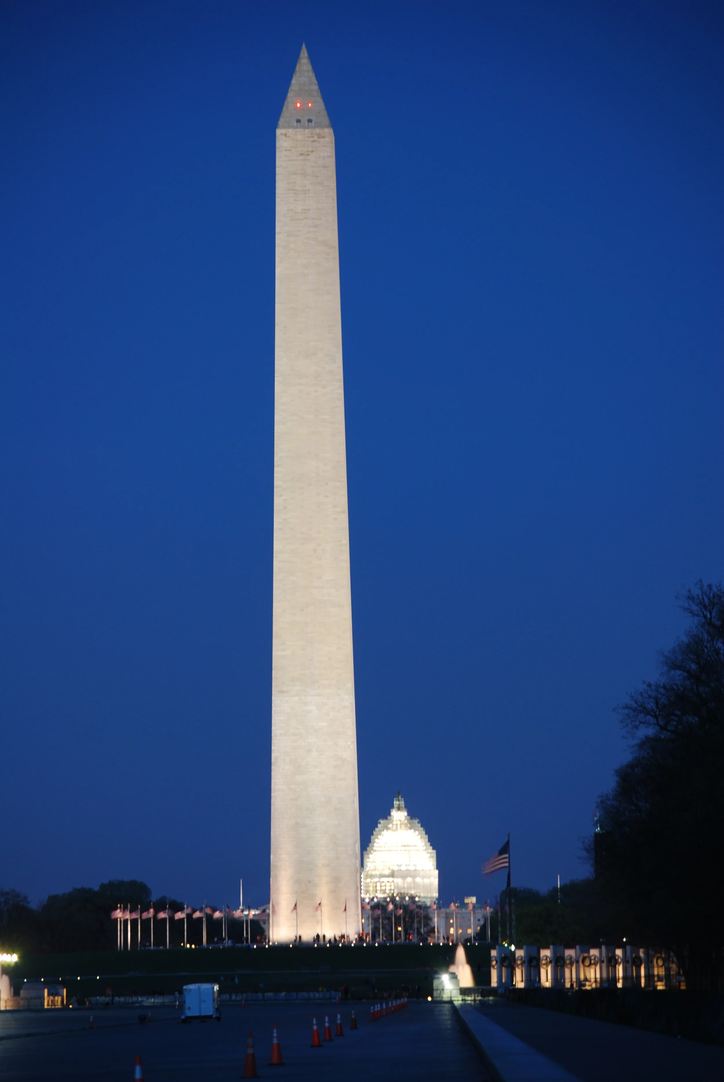 Washington Monument and U.S. Capitol (in Scaffolding)