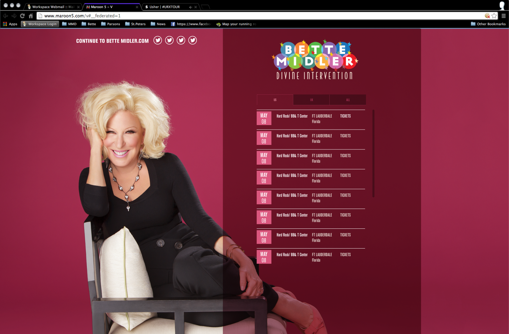 Divine Intervention Tour Page