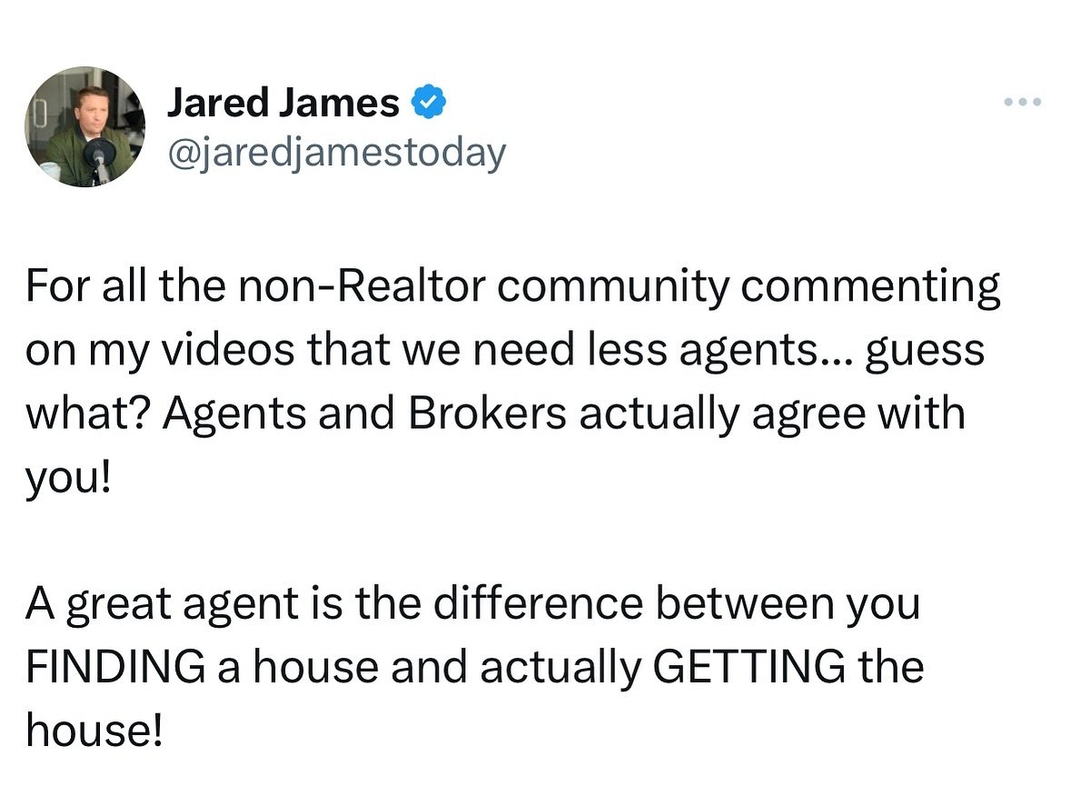If your agent follows me or others like me in an effort to be better at their craft, appreciate what you have 🙌🏼

The pruning coming to the real estate world is not a bad thing for consumers or the real estate community. 

#meritocracy #realtors #h