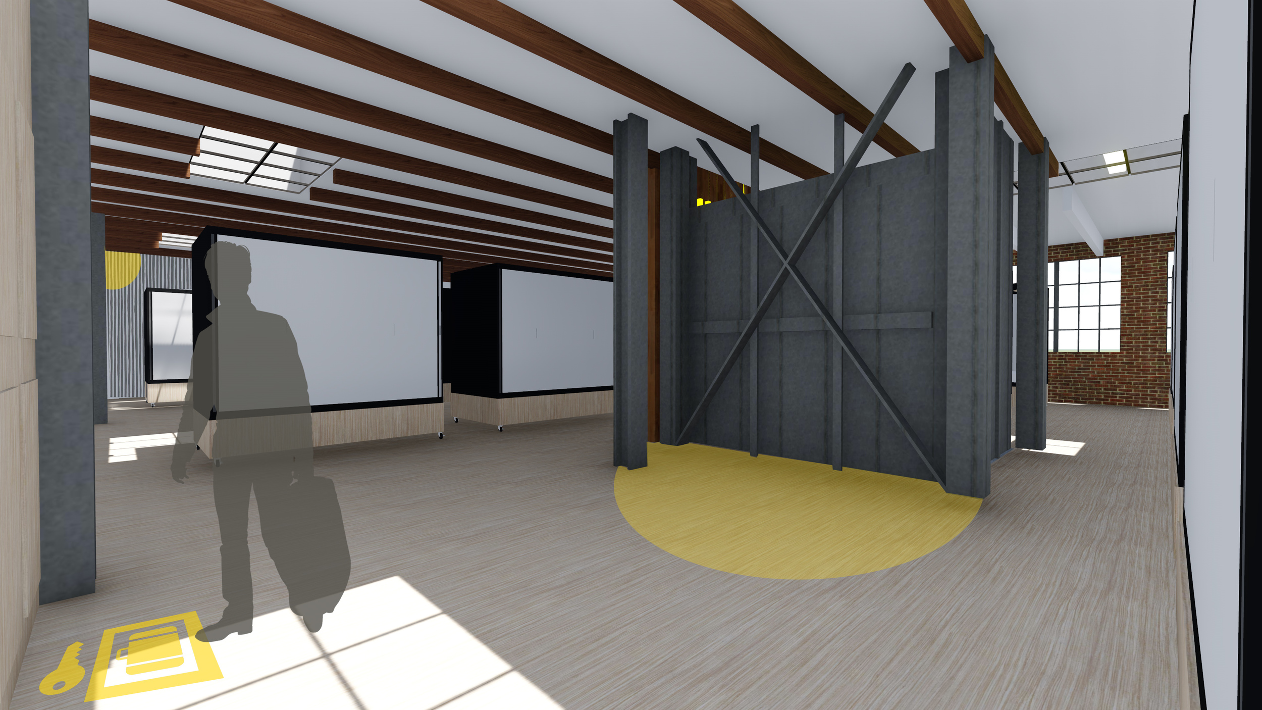 Additional storage and paid lockers on Level 2