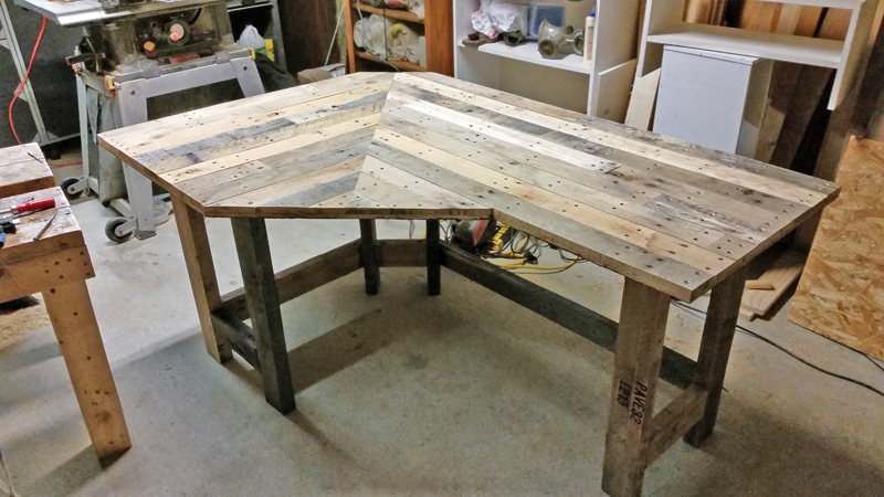 Pallet Wood Corner Desk Got Wood Workshop