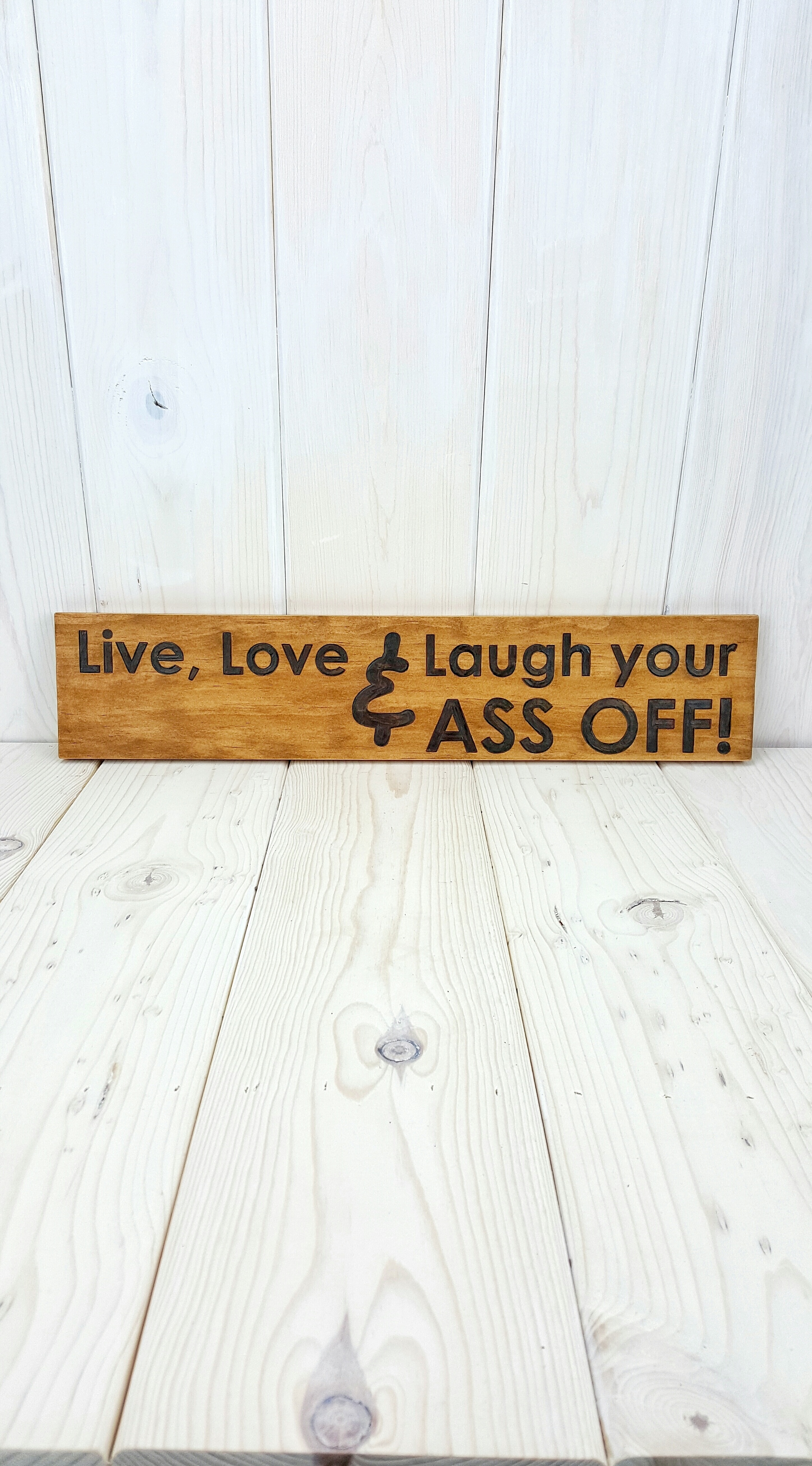 Custom Woodburned Sign