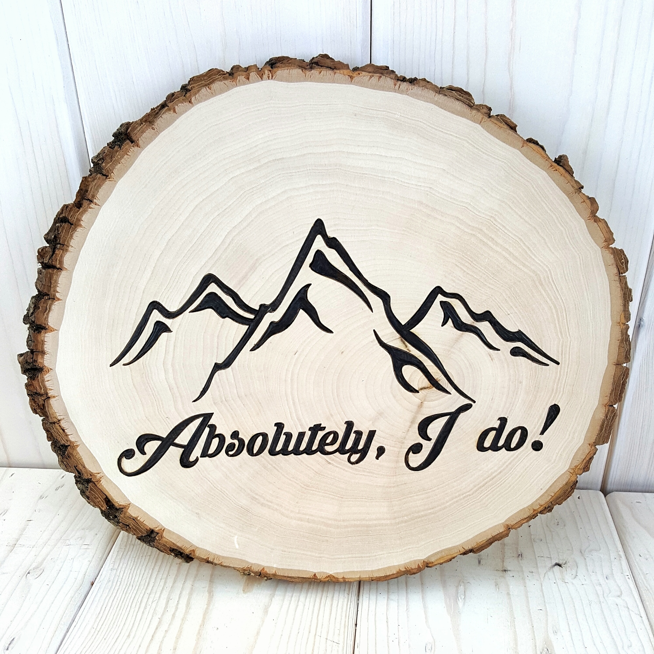 Live Edge Engagement Woodburning