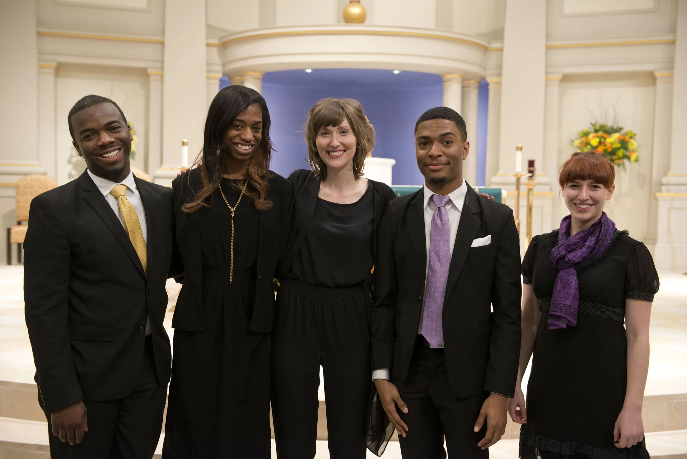 Heather Adelsberger and her students JaVonn, Bryana, Justin, Sarah