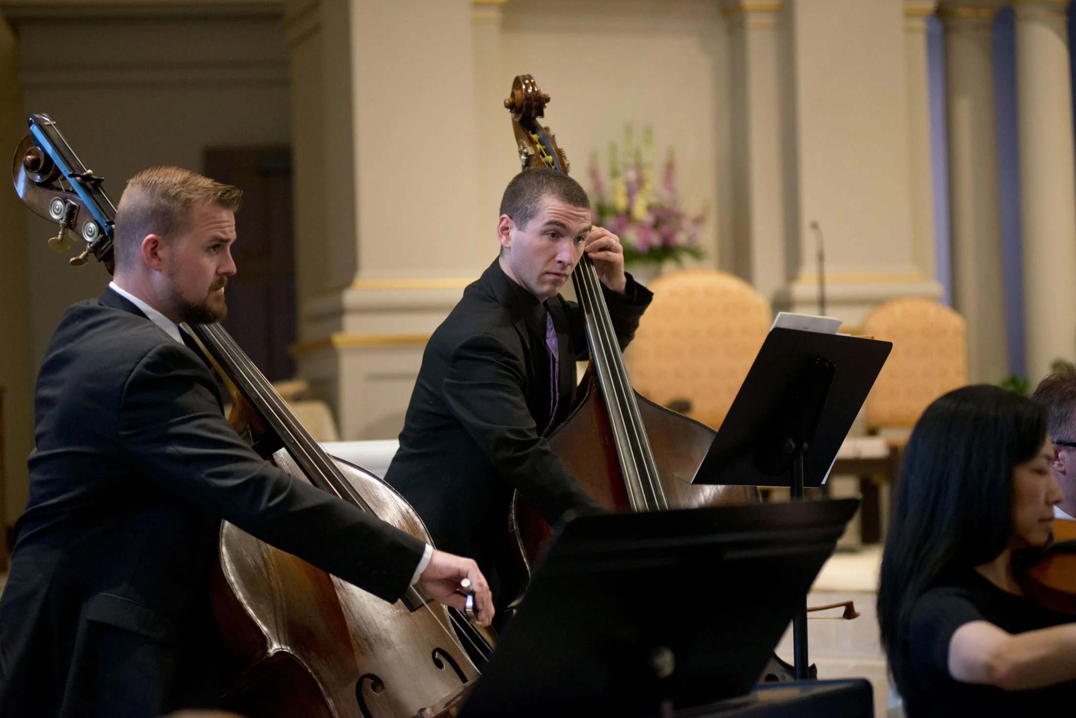Michael Rittling and Joel Ciaccio, bass