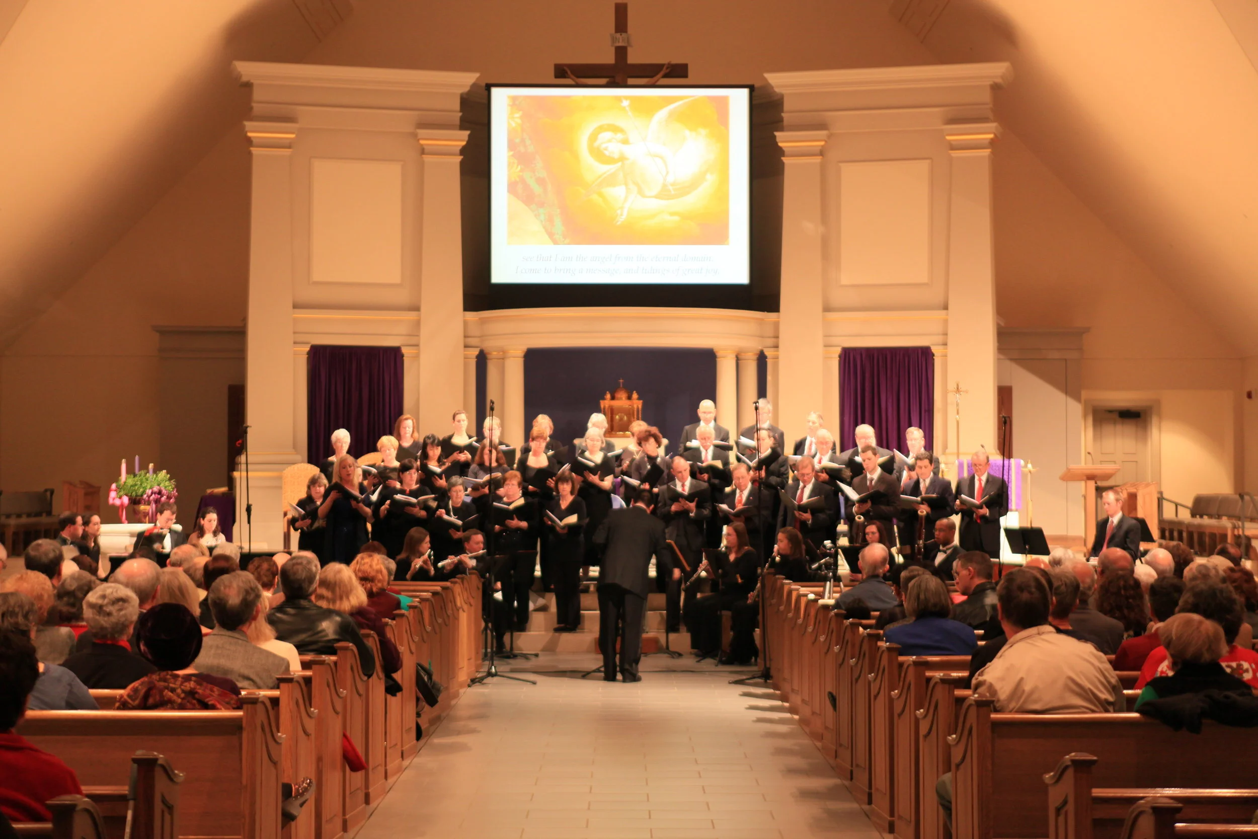  Singing the Respighi while art is shown 