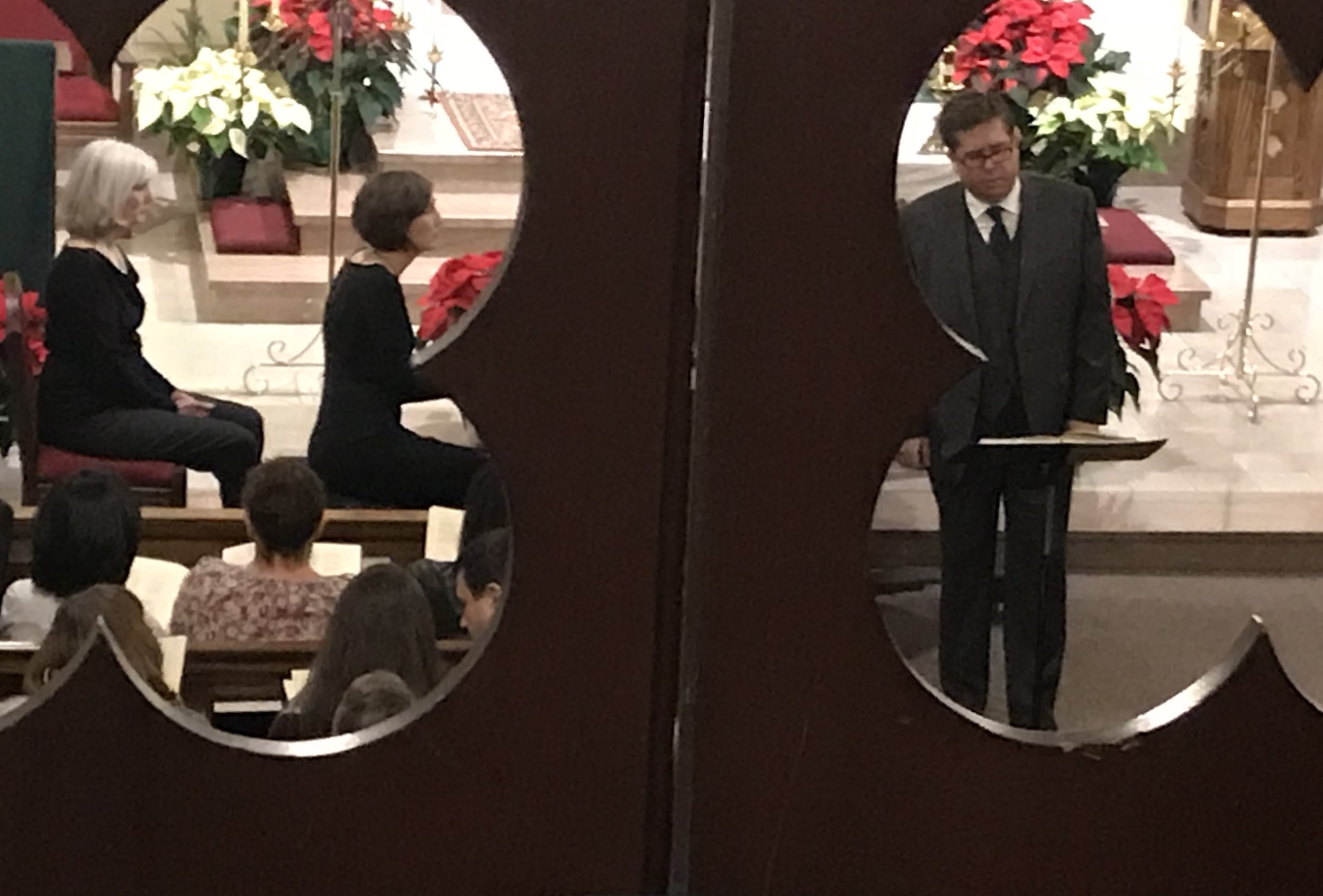 Heather & Andrew, seen from the choir loft