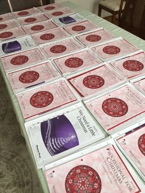 Assembling the choral music