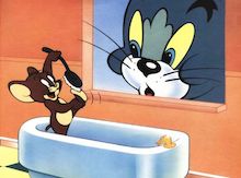 Jerry taking bath