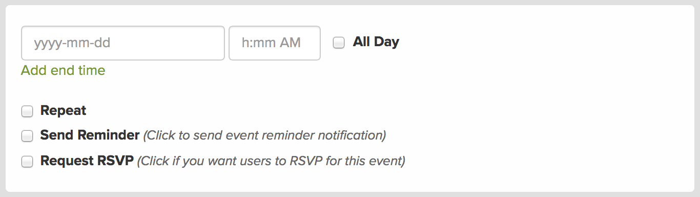 Screenshot of how to add event to ParentSquare calendar