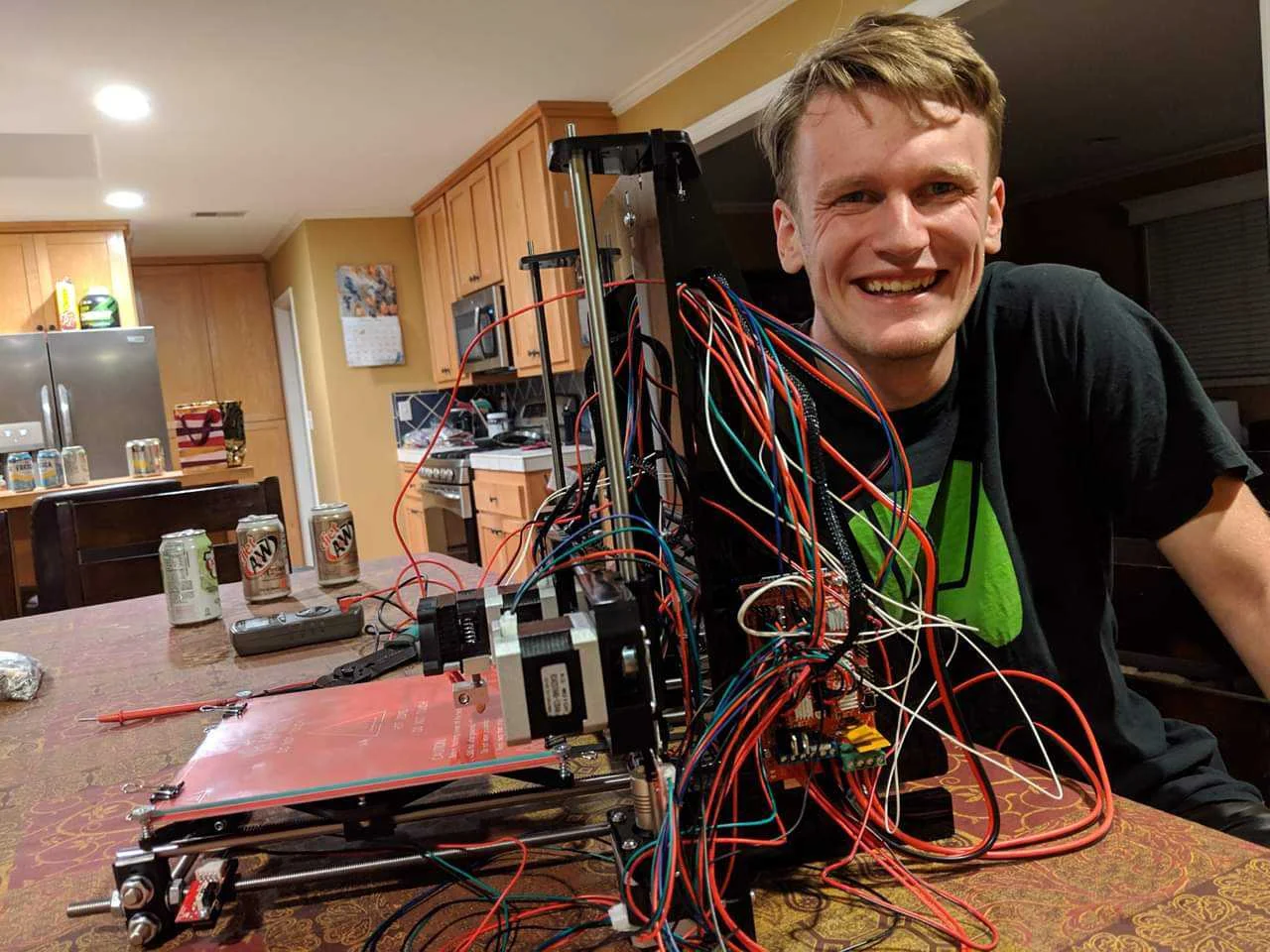 IAN AFTER BUILDING HIS OWN 3D PRINTER