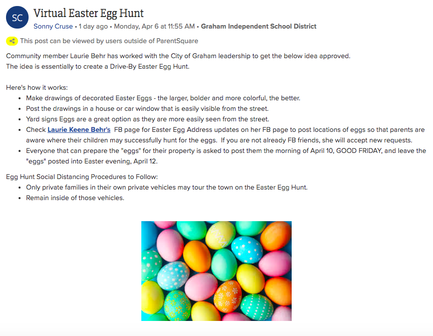 Tip 15: Have a great, socially-distant Easter celebration!