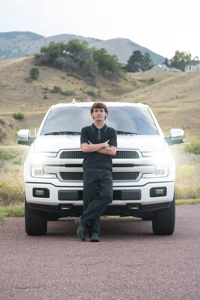 Colorado high school senior portrait with truck by C. Roese Ramp