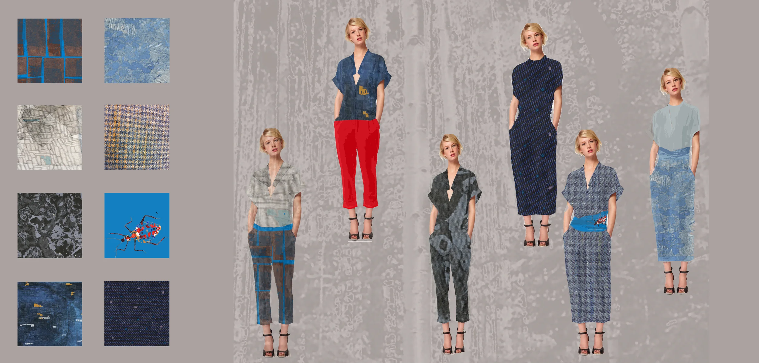 Dark fairytale inspired prints on cotton & wool