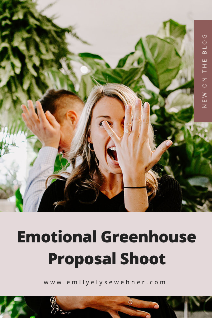 Browse this emotional proposal shoot at Allisonville Garden & Home in Indianapolis, Indiana | Emily Elyse Wehner Photography #proposal #greenhouseshoot