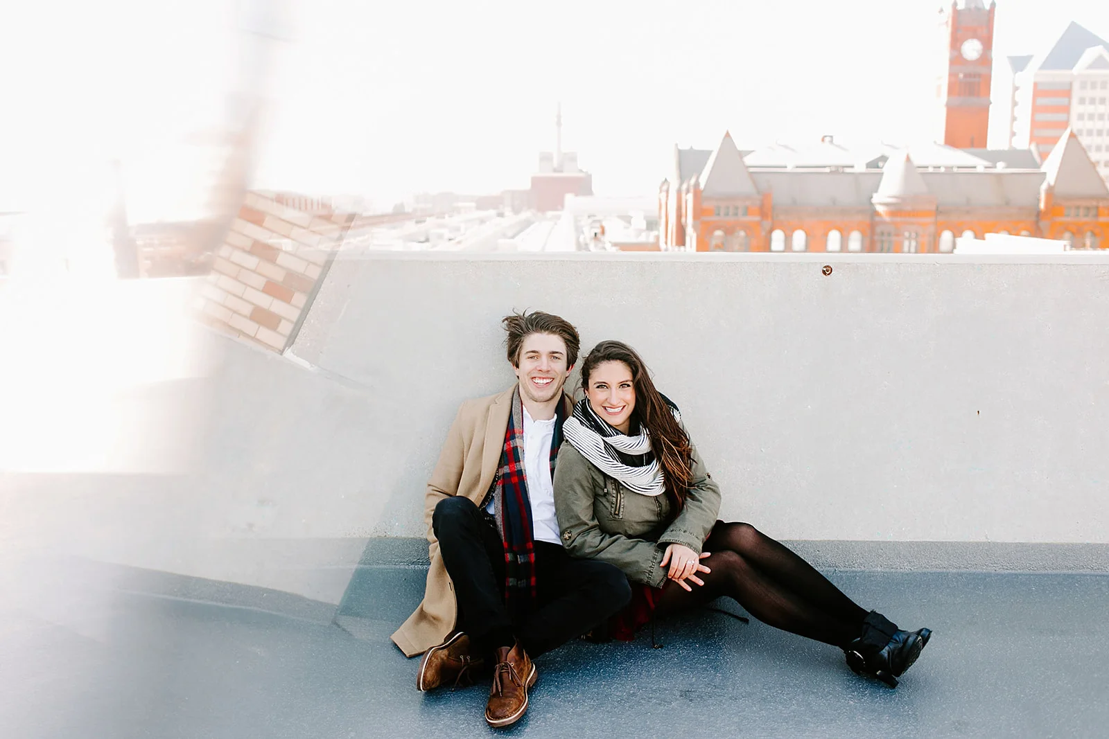 Downtown Indianapolis Rooftop Gender Reveal