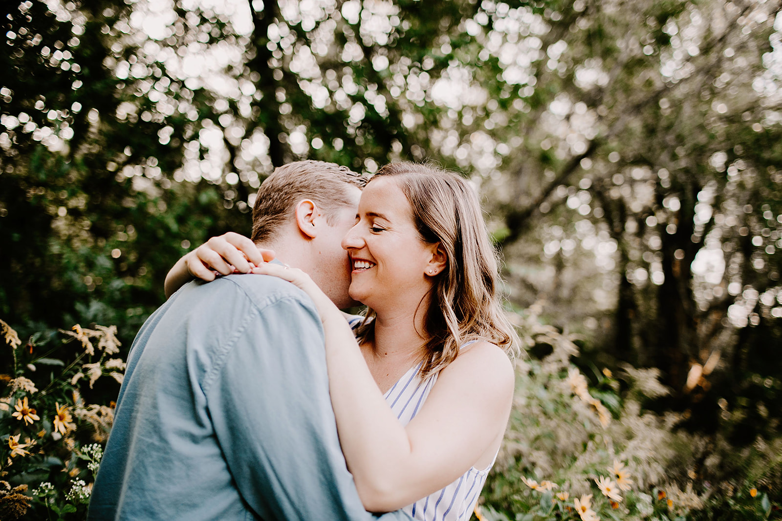 Allie and Josh engagement session 100 Acre Woods Indianapolis Indiana Emily Elyse Wehner Photography