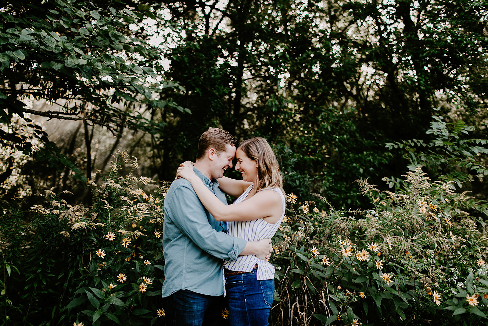 Allie and Josh engagement session 100 Acre Woods Indianapolis Indiana Emily Elyse Wehner Photography