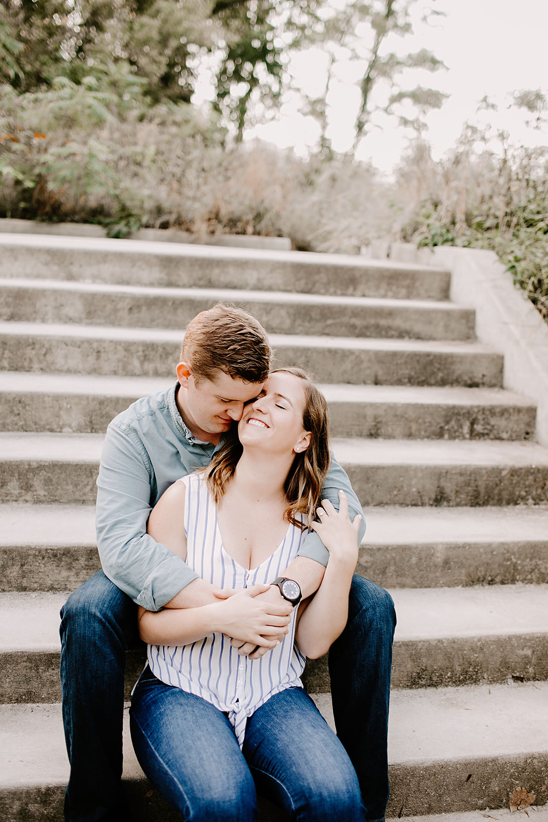 Allie and Josh engagement session 100 Acre Woods Indianapolis Indiana Emily Elyse Wehner Photography