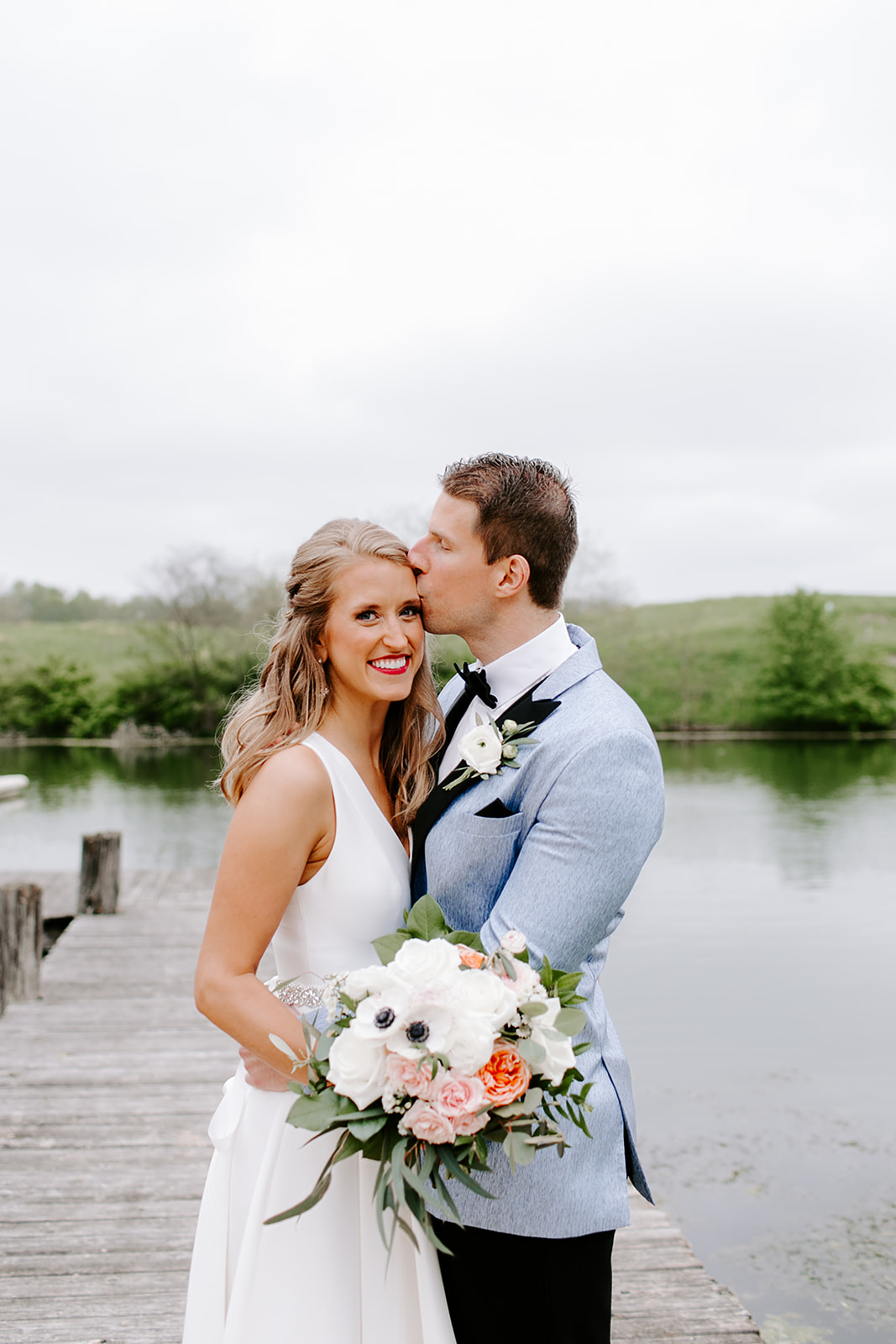 Bride and groom wedding day portraits