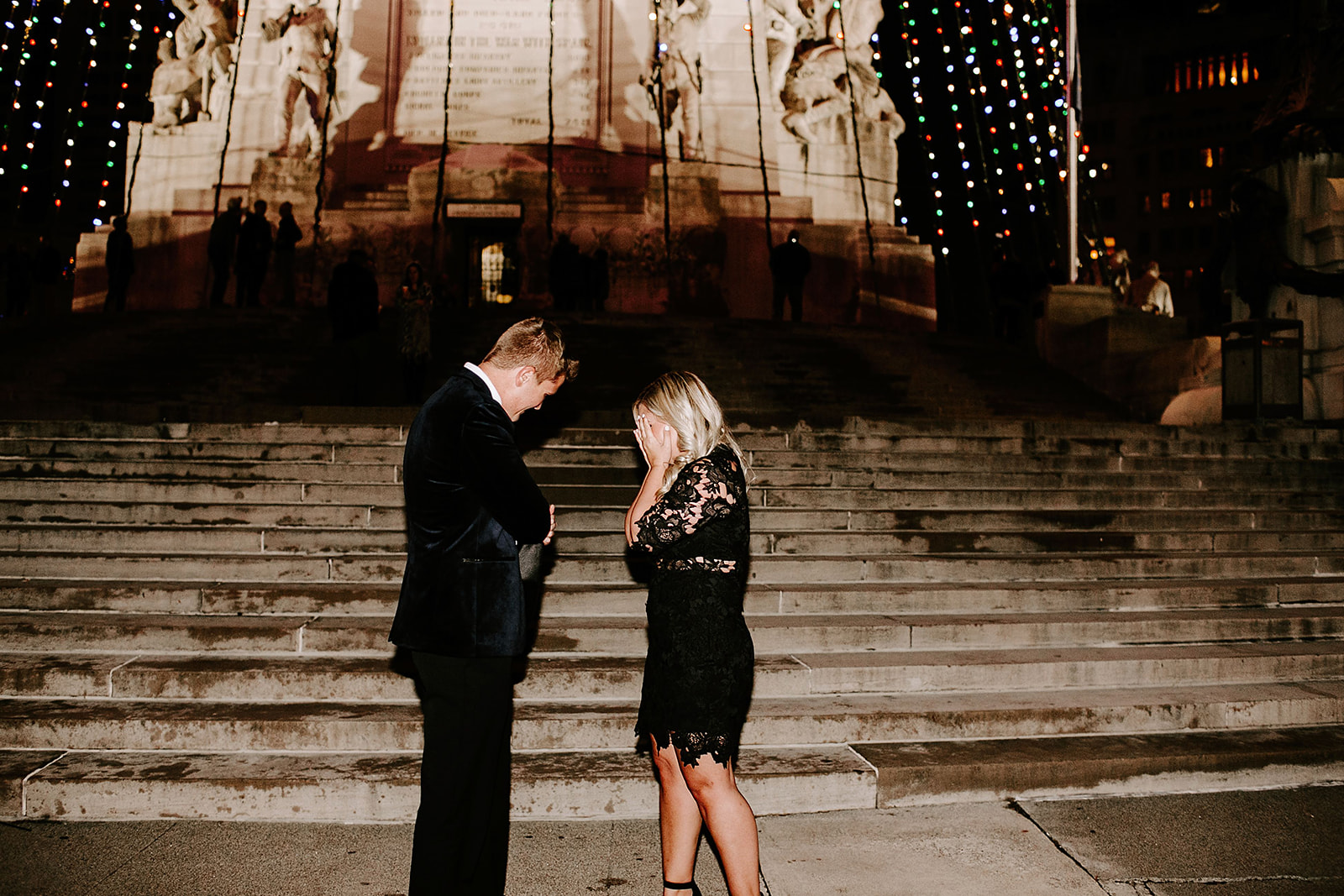 Downtown Indianapolis Proposal by Emily Wehner Photography