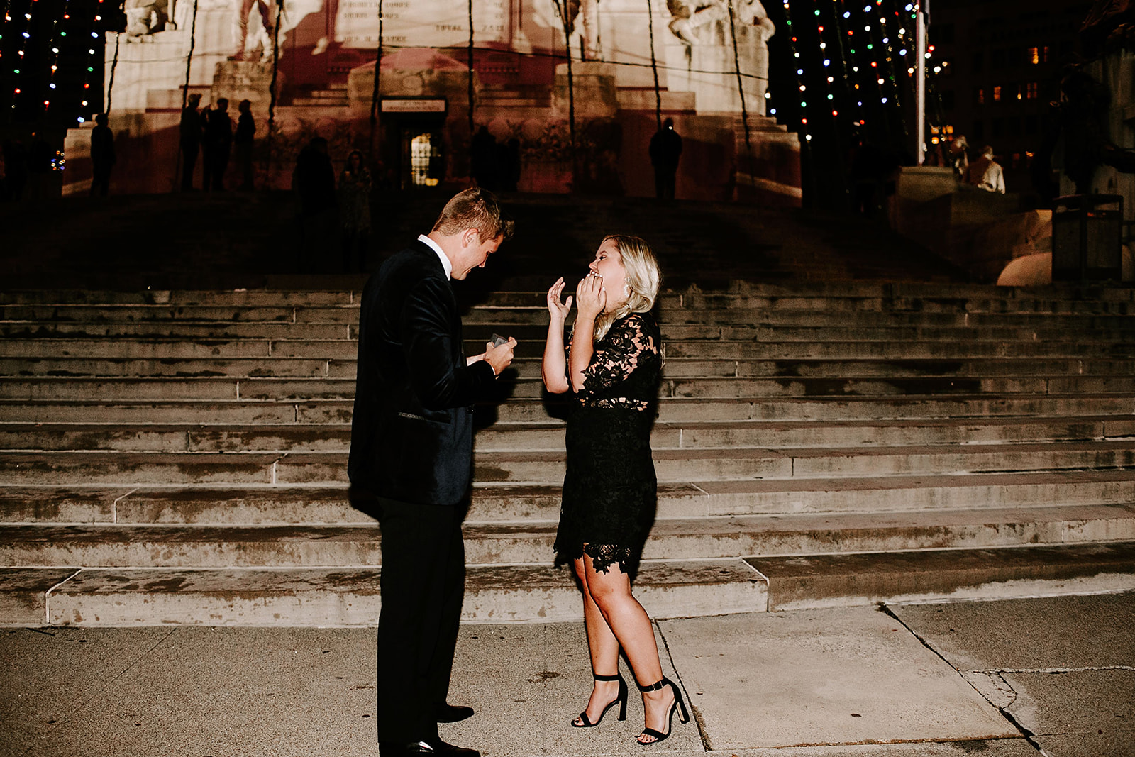 Downtown Indianapolis Proposal by Emily Wehner Photography