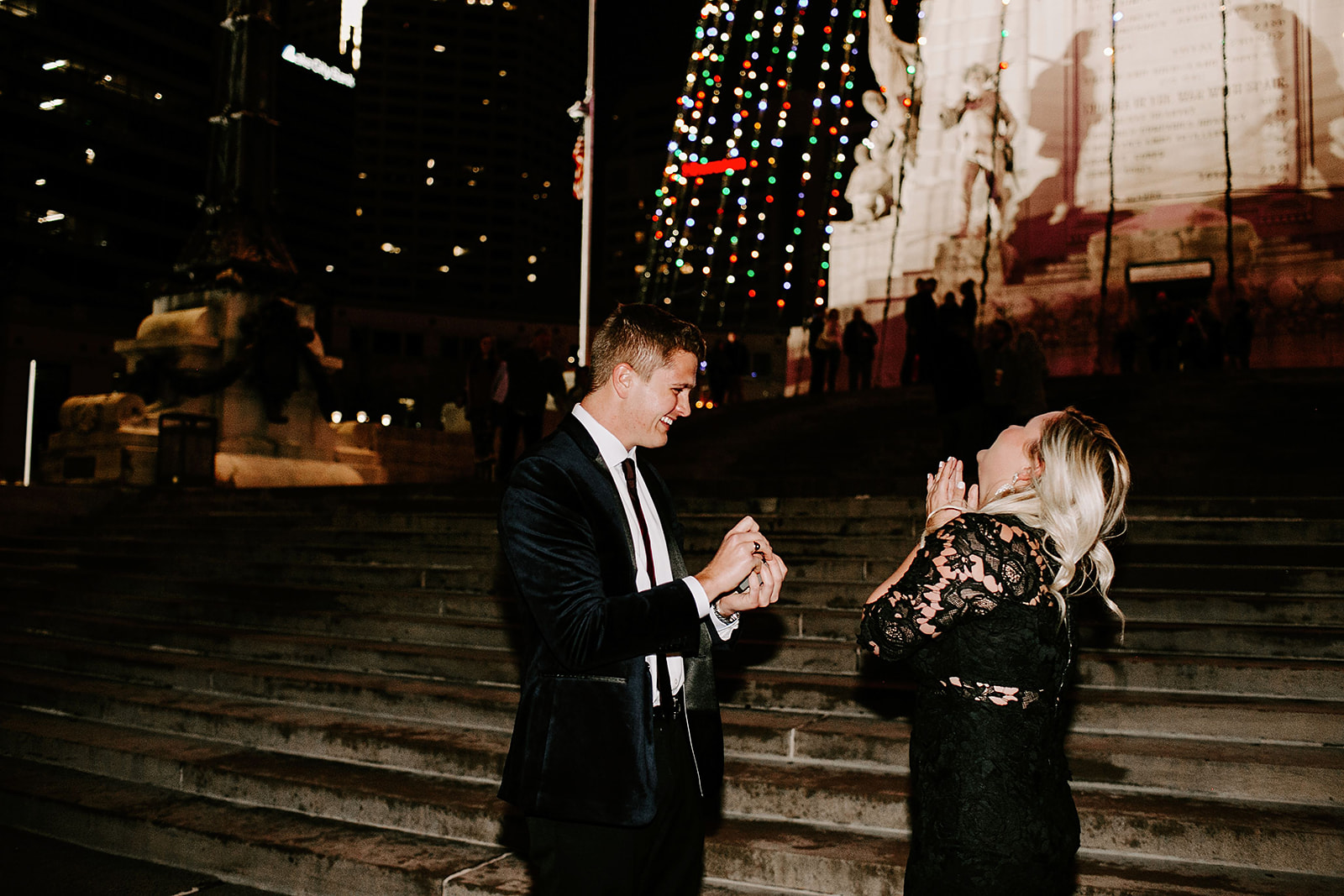 Downtown Indianapolis Proposal by Emily Wehner Photography