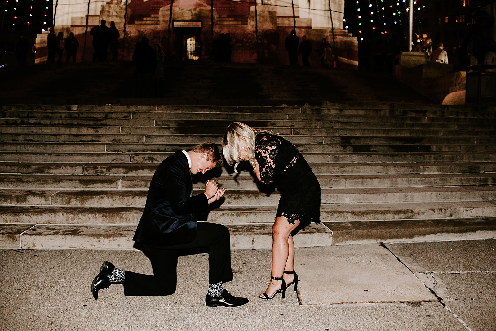 Downtown Indianapolis Proposal by Emily Wehner Photography