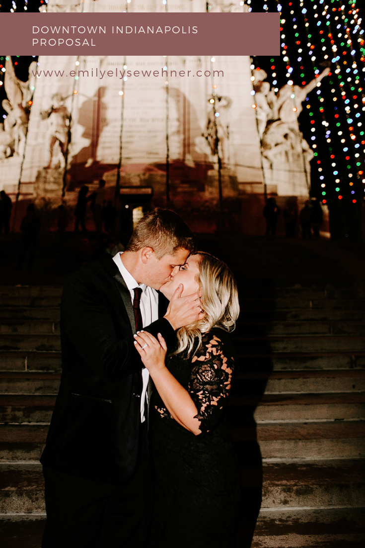 Downtown Indianapolis Proposal by Emily Wehner Photography
