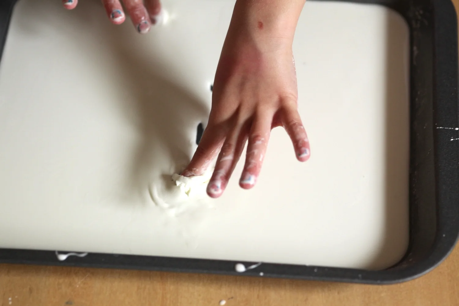 Sensory Play Friday Cornflour and Water — taking a moment in time