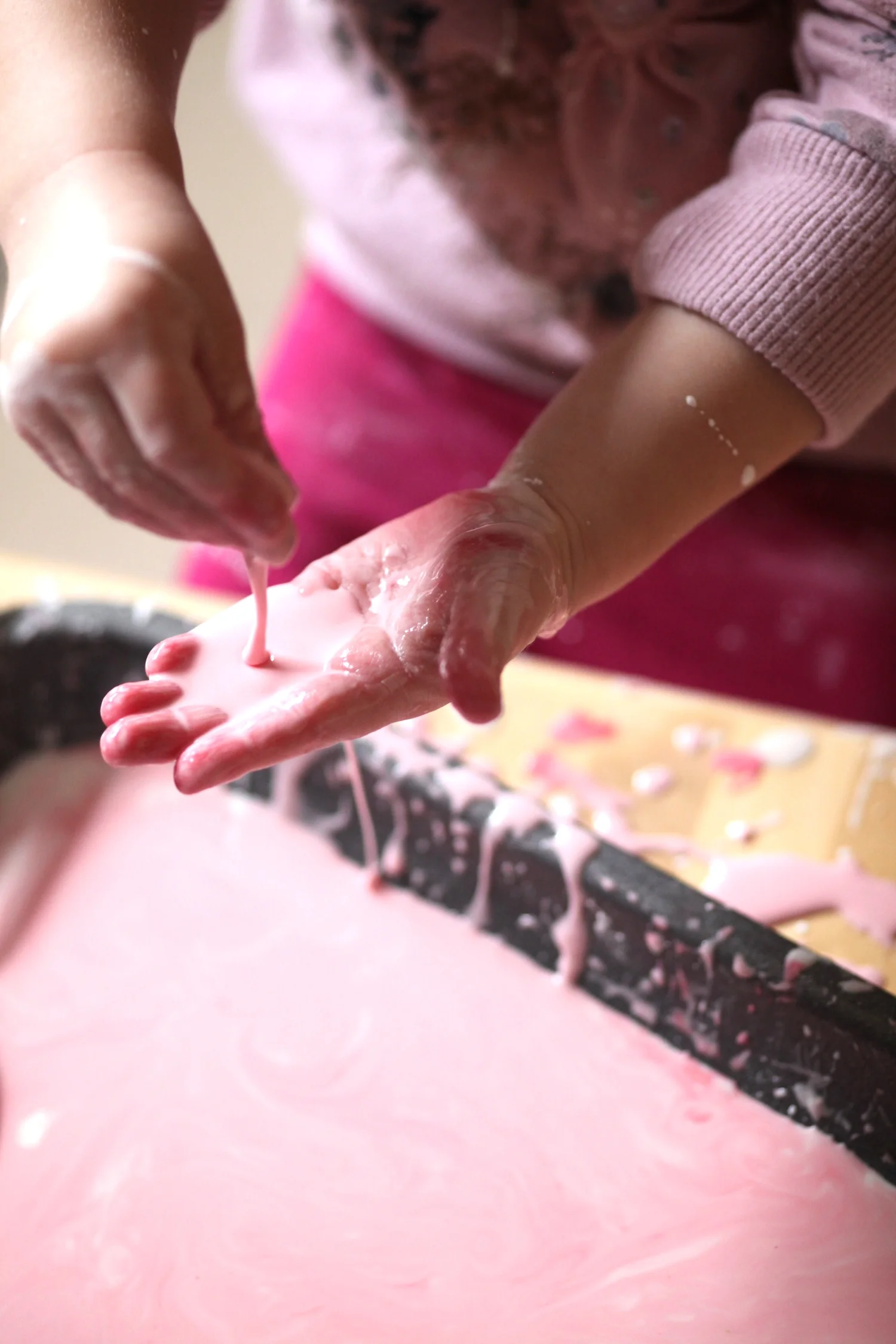 Sensory Play Friday Cornflour and Water — taking a moment in time