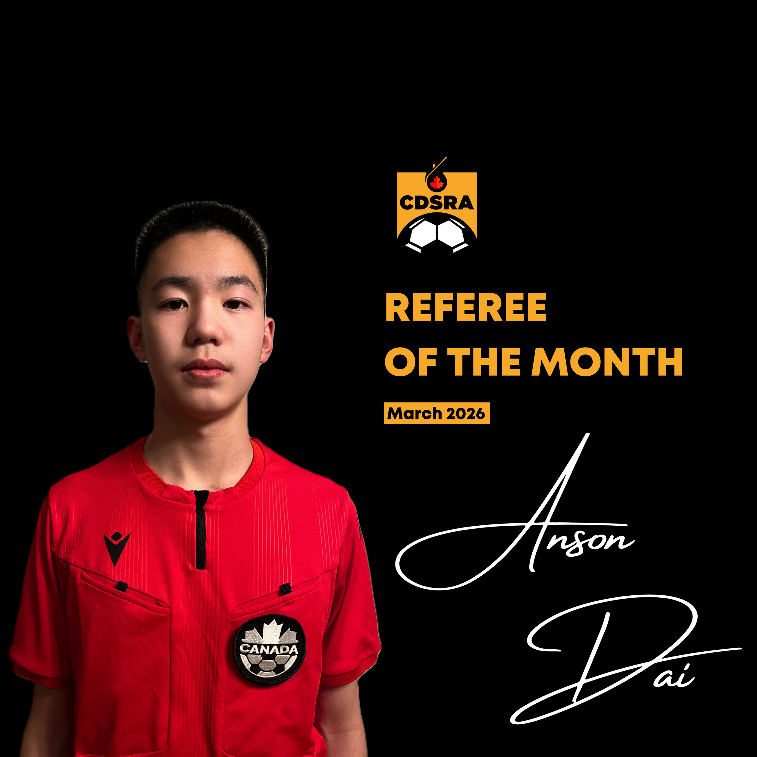 Referee of the Month: Anson Dai