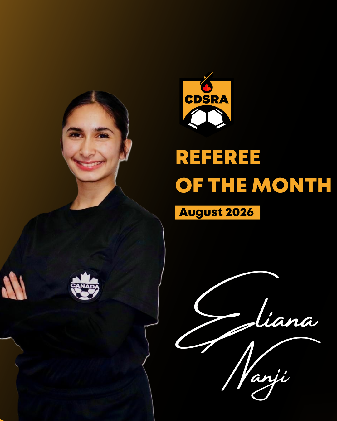 Referee of the Month: Eliana Nanji