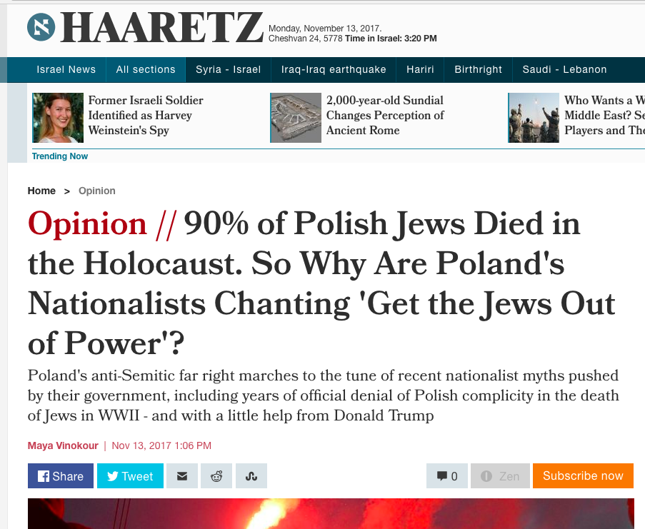 90% of Polish Jews Died in the Holocaust. So Why Are Poland's Nationalists Chanting 'Get the Jews Out of Power'?