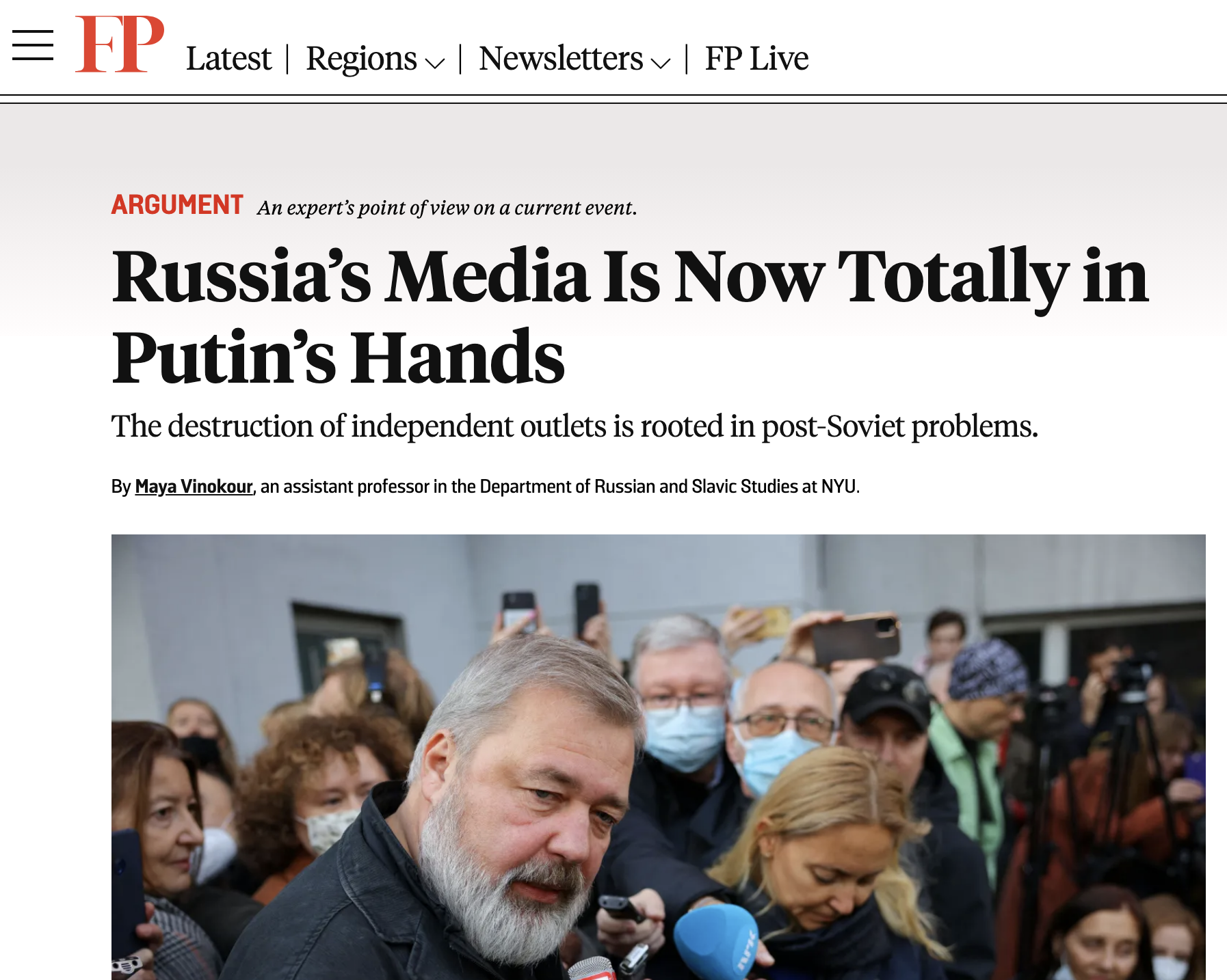 Russia’s Media Is Now Totally in Putin’s Hands